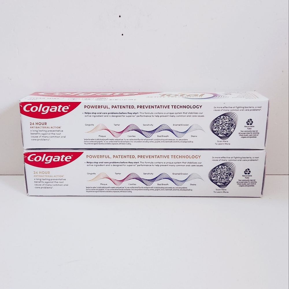 🔮3/$15 Colgate Total Active Prevention Toothpaste Clean Mint - Picture 2 of 11
